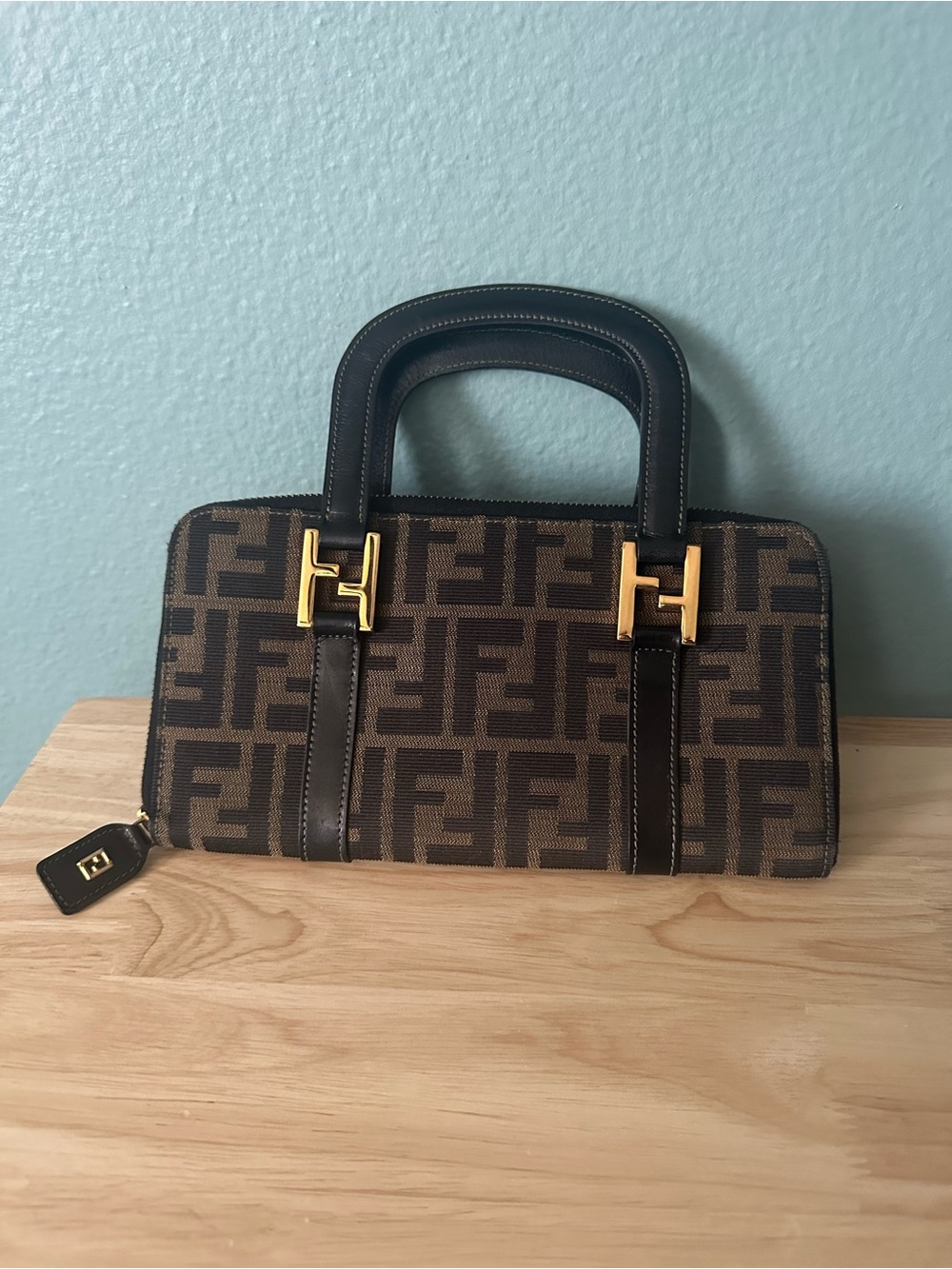 Fendi Zucca Top Handle Wallet